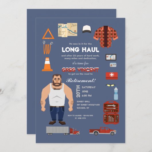 Professionele goederenuitnodiging kaart (Voorkant / Achterkant)