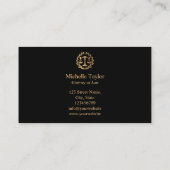 Professionele Gold Attorney bij Law Kantoor Advoca Visitekaartje (Achterkant)