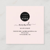 Professionele Gold Beauty-Logo Tropische Aqua Vierkante Visitekaartje (Achterkant)