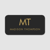 Professionele Gold Black Naam van werknemer Naamplaatje (Voorkant)