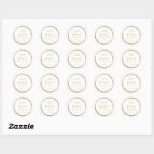 Professionele Gold Border Business-promotie Ronde Sticker (Vel)