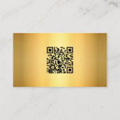 Professionele Gold Flare Custom Photo QR Code Visitekaartje (Achterkant)