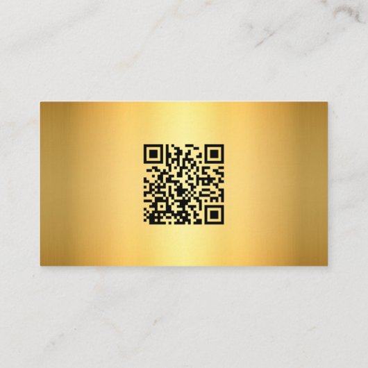 Professionele Gold Flare Custom Photo QR Code Visitekaartje (Achterkant)