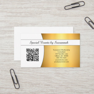 Professionele Gold Flare Custom QR Code Visitekaartje
