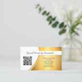 Professionele Gold Flare Custom QR Code Visitekaartje (Staand voorkant)