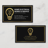 Professionele Gold Home Electric Lichtlamp Visitekaartje (Voorkant / Achterkant)