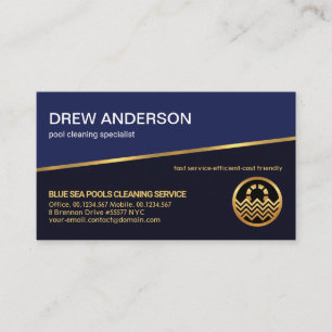 Professionele Gold Line Blue Shade-lagen die zwemm Visitekaartje