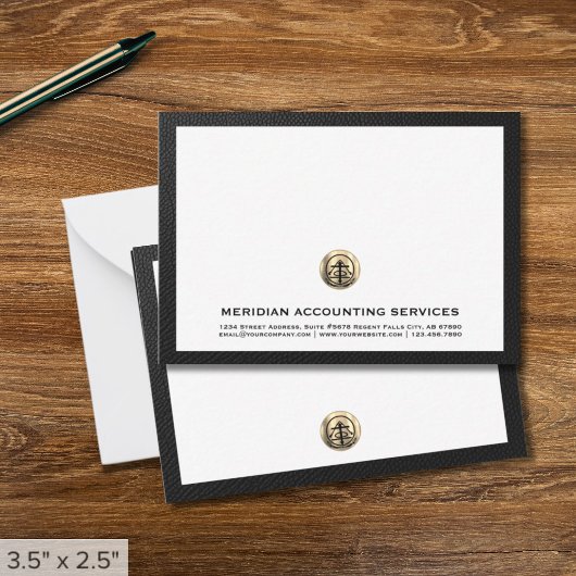 Professionele Gold Logo Accountant Note Kaart Notitiekaartje