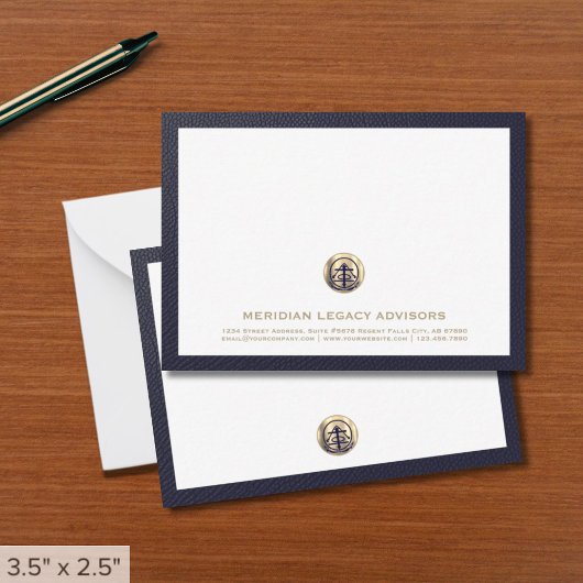 Professionele Gold Logo Business Note Kaart Notitiekaartje
