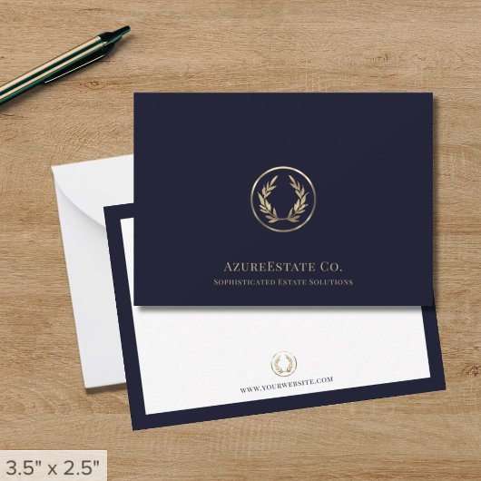 Professionele Gold Logo Business Note Kaart Notitiekaartje