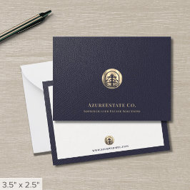 Professionele Gold Logo Business Note Kaart Notitiekaartje