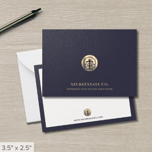 Professionele Gold Logo Business Note Kaart Notitiekaartje