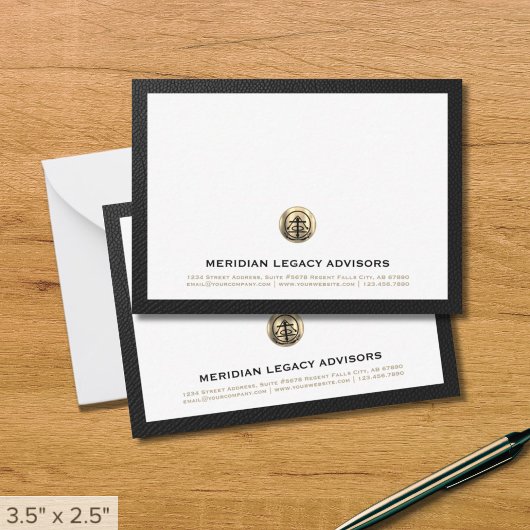Professionele Gold Logo Business Note Kaart Notitiekaartje