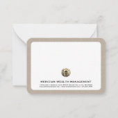 Professionele Gold Logo Business Note Kaart Notitiekaartje (Voorkant)