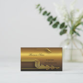 Professionele Gold Look Elegant Classy Business Visitekaartje (Staand voorkant)
