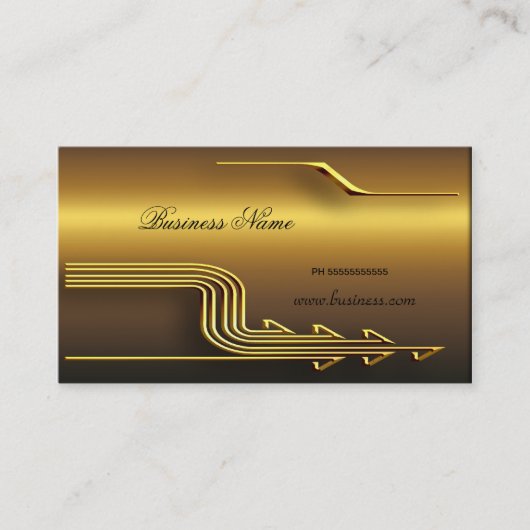 Professionele Gold Look Elegant Classy Business Visitekaartje (Voorkant)