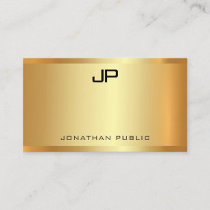 Professionele Gold look Modern Elegant Sjabloon Visitekaartje