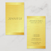Professionele Gold look Modern Elegant Sjabloon Visitekaartje (Voorkant / Achterkant)