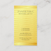 Professionele Gold look Modern Elegant Sjabloon Visitekaartje (Achterkant)