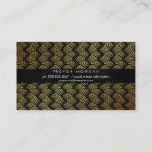 Professionele Gold Lux Weave Visitekaartje (Achterkant)