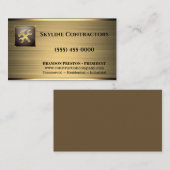 Professionele Gold Metal Tool Construction Visitekaartje (Voorkant / Achterkant)