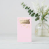 Professionele Gold-minimalistische roze draagkaar Visitekaartje (Staand voorkant)