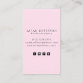 Professionele Gold-minimalistische roze draagkaar Visitekaartje (Achterkant)