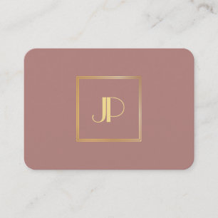 Professionele Gold Monogram Modern Elegant Sjabloo Visitekaartje