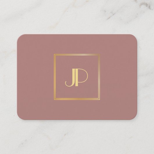 Professionele Gold Monogram Modern Elegant Sjabloo Visitekaartje (Voorkant)