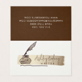 Professionele  Gold Quill Pen schrijver Visitekaartje (Buitenkant ongevouwen)