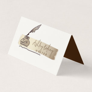 Professionele Gold Quill Pen schrijver Visitekaartje