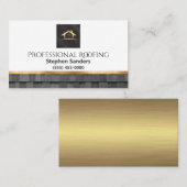 Professionele Gold Roofing Shingles Construction Visitekaartje (Voorkant / Achterkant)