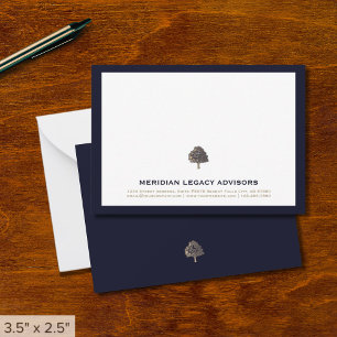 Professionele Golden Tree Logo Business Note Kaart Notitiekaartje