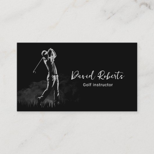 Professionele Golf Instructeur Golf Swing Coach Visitekaartje (Voorkant)