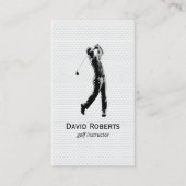 Professionele golfinstructeur golfcoach visitekaartje (Voorkant)