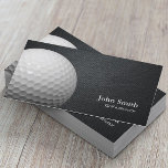 Professionele Golfinstructeur Visitekaartje<br><div class="desc">Professionele Golf Ball Dark Texture Golf Visitekaartjes.</div>