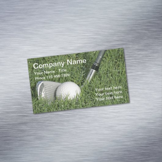 Professionele golflessen magnetisch visitekaartje (Voorbeeld)