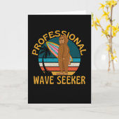 Professionele golfzoeker Grappig Surfen Kaart (Gele Bloem)