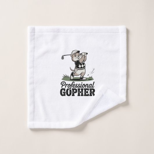 Professionele Gopher - Golf Washandje (Wasdoekje)