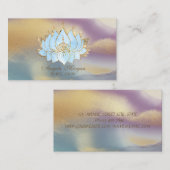 Professionele Gouden Blauwe Lotus Kleurrijk Visitekaartje (Voorkant / Achterkant)