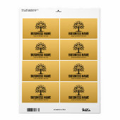Professionele Gouden Boom Gazon- en Tuinservice Etiket (Full Sheet)