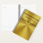 Professionele gouden en zwarte Jouw naam Sjabloon Planner (Display)