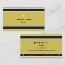 Professionele Gouden Gele Juwelier Bedrijfskaart