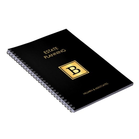 Professionele gouden initiaal logo GOUD monogram Notitieboek (Rechterzijde)