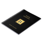 Professionele gouden initiaal logo GOUD monogram Notitieboek (Linkerzijde)