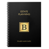 Professionele gouden initiaal logo GOUD monogram Notitieboek (Voorkant)