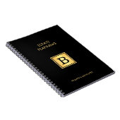 Professionele gouden initiaal logo GOUDE monogram Notitieboek (Rechterzijde)