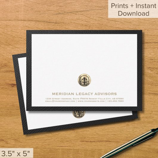Professionele gouden Logo Business Note Cards Kaart