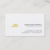 Professionele gouden look Monogram Stijlvol Ontwer Visitekaartje (Voorkant)