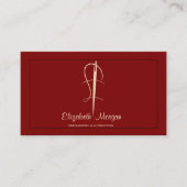 Professionele, gouden naald naai veranderingen roo visitekaartje (Voorkant)